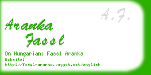 aranka fassl business card